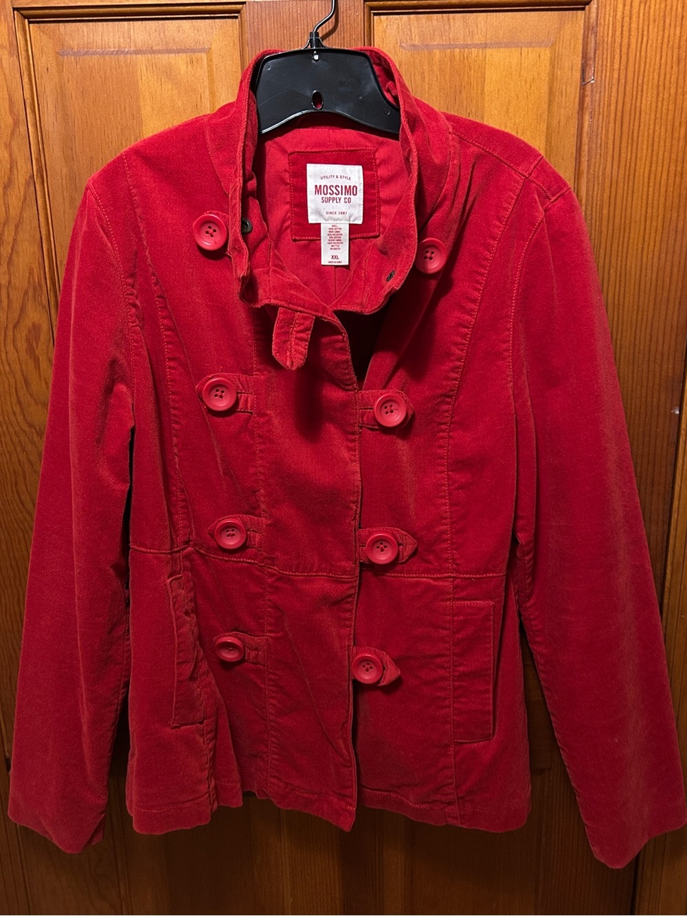 Mossimo Supply Co. Red m Double-Breasted Peacoat XXL